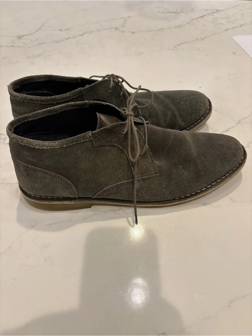 Kenneth Cole Reaction Olive Suede Chukka Boots